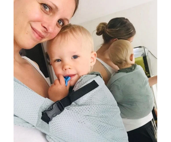 Mini Monkey: Μάρσιπος-Sling Ελαφρύς και αδιάβροχος- Light Green