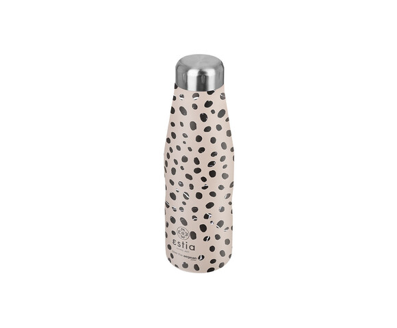 Estia Travel Flask Ανακυκλώσιμο Μπουκάλι Θερμός Ανοξείδωτο BPA Free 500ml Leopard Taupe 01-16630