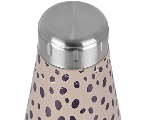 Estia Travel Flask Ανακυκλώσιμο Μπουκάλι Θερμός Ανοξείδωτο BPA Free 500ml Leopard Taupe 01-16630