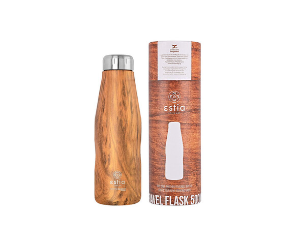 Estia Travel Flask Ανακυκλώσιμο Μπουκάλι Θερμός Ανοξείδωτο BPA Free 500ml Sekoya 01-16623
