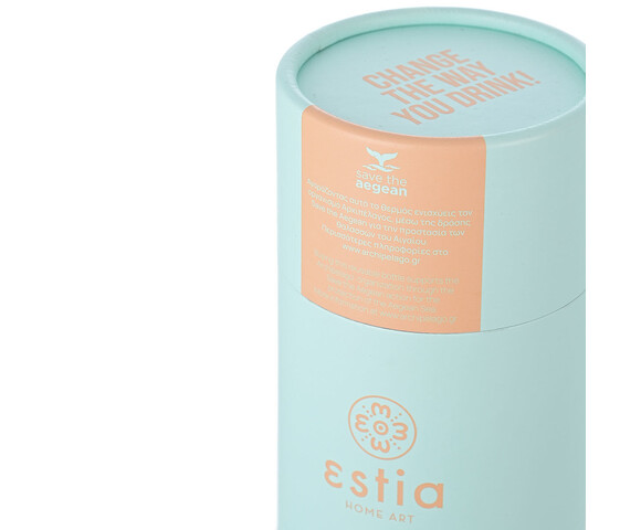 Estia Travel Flask Ανακυκλώσιμο Μπουκάλι Θερμός Ανοξείδωτο BPA Free 750ml Bermuda Green 01-16593