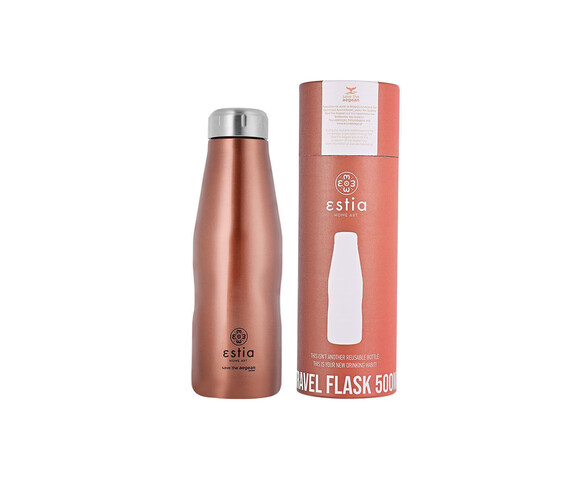 Estia Μπουκάλι Θερμός Ανοξείδωτο Rose Gold 500ml - 01-7836