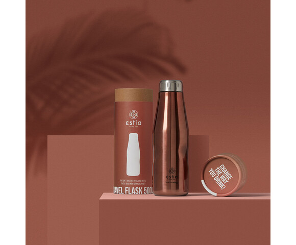 Estia Μπουκάλι Θερμός Ανοξείδωτο Rose Gold 500ml - 01-7836
