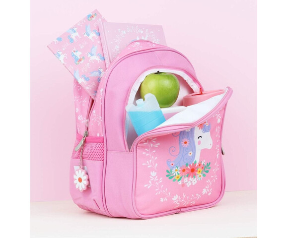 A little lovely company: Tσάντα πλάτης νηπιαγωγείου με ισοθερμική θήκη - Unicorn