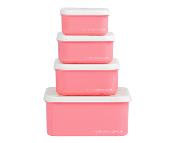A little lovely company Σετ 4 δοχεία φαγητού Lunch & Snack Box  Ice-cream