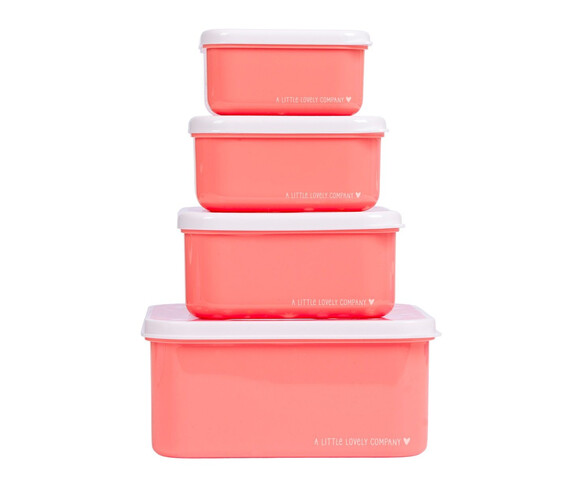 A little lovely company Σετ 4 δοχεία φαγητού Lunch & Snack Box  Fun