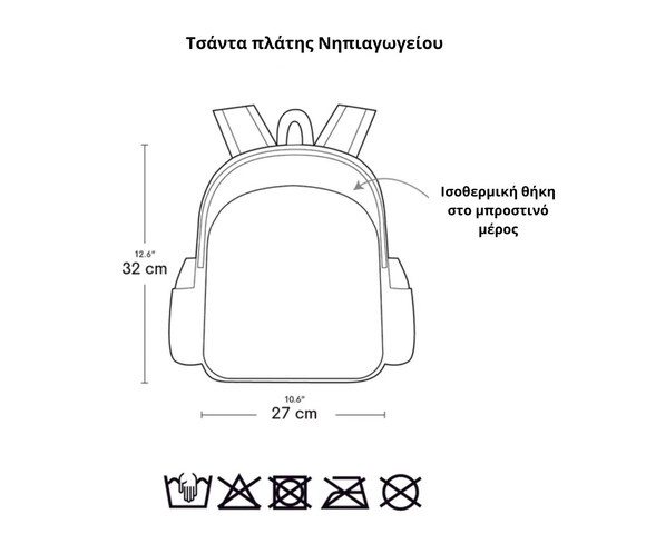 A little lovely company: Tσάντα πλάτης νηπιαγωγείου με ισοθερμική θήκη - Strawberries