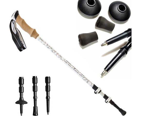 AlpinPro Olympus Τηλεσκοπικά Μπατόν Ορειβασίας Αλουμινίου 2τμχ Λευκά