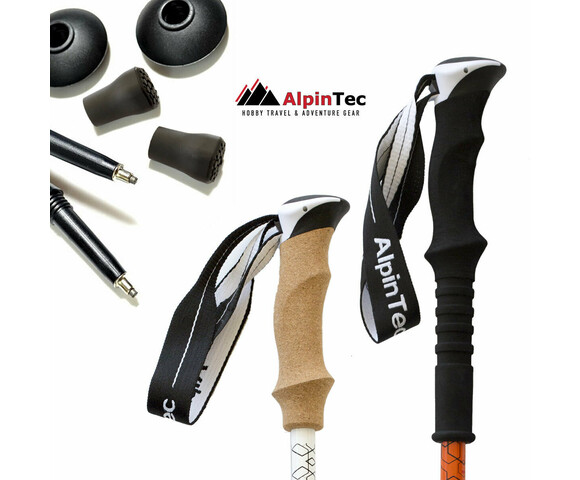 AlpinPro Olympus Τηλεσκοπικά Μπατόν Ορειβασίας Αλουμινίου 2τμχ Λευκά