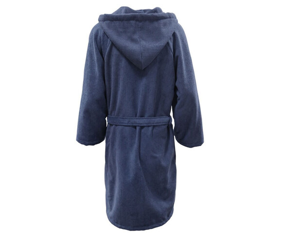 AlpinPro Μπουρνούζι Κολυμβητηρίου Μπλε Microfiber με Κουκούλα