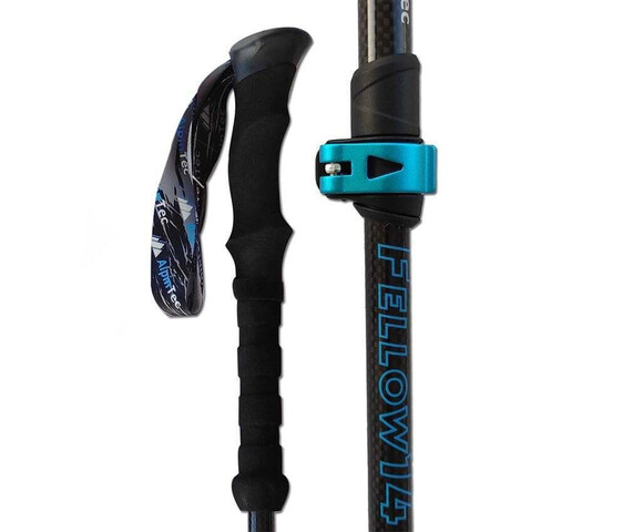 AlpinPro Σπαστά Μπατόν Ορειβασίας από Ανθρακόνημα 2τμχ Μαύρα