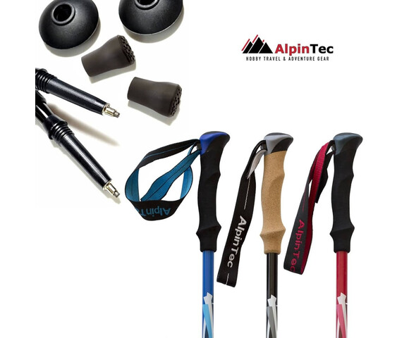 AlpinPro Τηλεσκοπικά Μπατόν Ορειβασίας Αλουμινίου 2τμχ Μπλε Ραφ