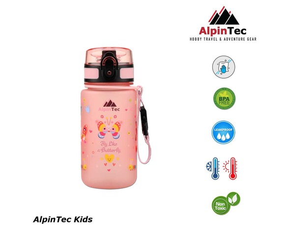 AlpinPro Παγούρι Butterfly Ροζ Παλ 350ml
