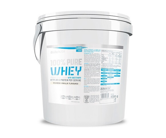 Biotech USA 100% Pure Whey Πρωτεΐνη Ορού Γάλακτος Χωρίς Γλουτένη με Γεύση Bourbon Vanilla  4kg
