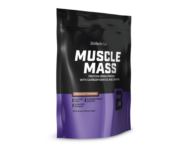 Biotech USA Muscle Mass με Κρεατίνη Χωρίς Λακτόζη με Γεύση Σοκολάτα 1000g