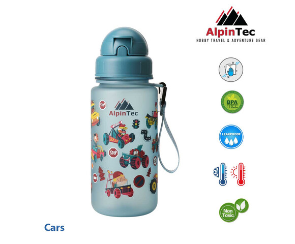 AlpinPro Πλαστικό Παγούρι Cars Glow Blue 400ml