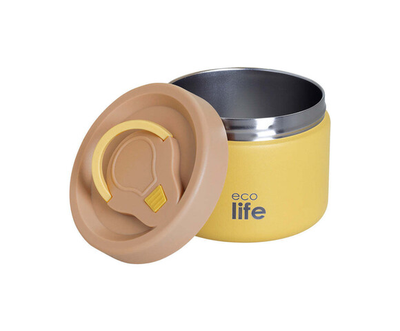 Ecolife Round Βρεφικό Θερμός Φαγητού Ανοξείδωτο κίτρινο 650ml