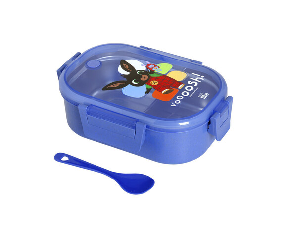 Ecolife Πλαστικό Παιδικό Δοχείο Φαγητού 900ml Ροζ 'Bing- Voooosh' 22 x 15 x 7εκ.