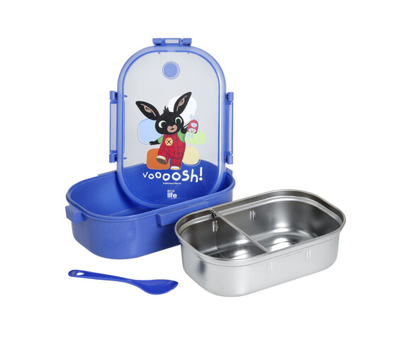 Ecolife Πλαστικό Παιδικό Δοχείο Φαγητού 900ml Ροζ 'Bing- Voooosh' 22 x 15 x 7εκ.