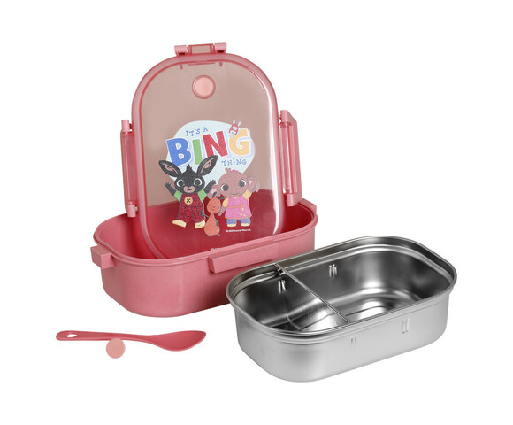 Ecolife Πλαστικό Παιδικό Δοχείο Φαγητού 900ml Ροζ 'It's A Bing Thing' 22 x 15 x 7εκ.