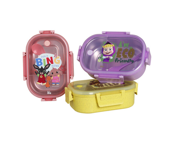 Ecolife Πλαστικό Παιδικό Δοχείο Φαγητού 900ml Ροζ 'It's A Bing Thing' 22 x 15 x 7εκ.