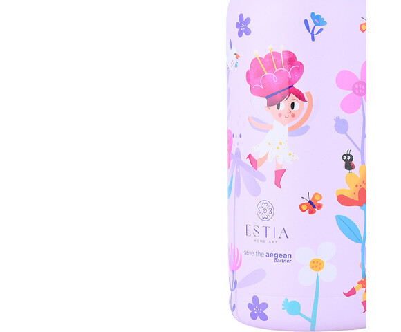 Estia Wonder Bottle Παιδικό Παγούρι Θερμός Ανοξείδωτο με Καλαμάκι Non Spill Fairy Tales 350ml 01-34177