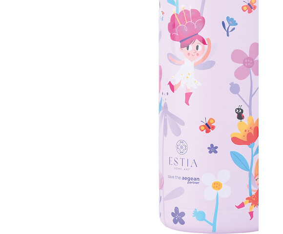 Estia Wonder Bottle Παιδικό Παγούρι Θερμός Ανοξείδωτο με Καλαμάκι Non Spill Fairy Tales 500ml 01-34191