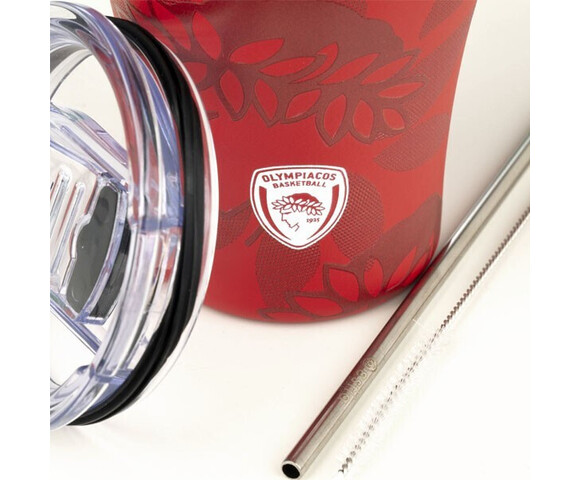 Estia Θερμός Coffee Ανοξείδωτο BPA Free Mug Olympiakos BC με Καλαμάκι 350ml 00-27230Estia Θερμός Coffee Ανοξείδωτο BPA Free Mug Olympiakos BC με Καλαμάκι 350ml 00-27230