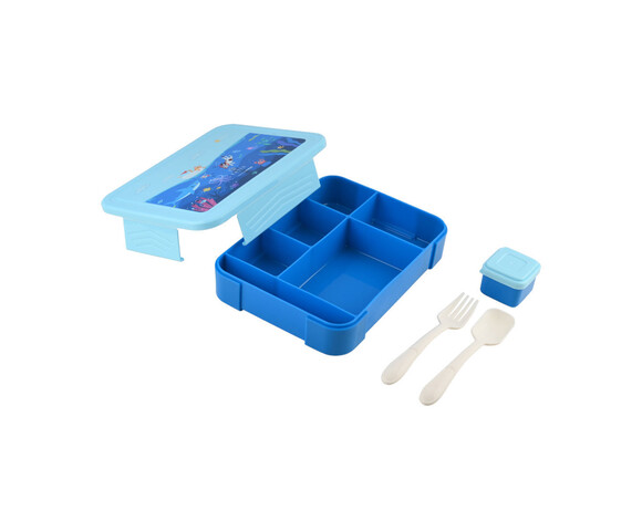 Estia Πλαστικό Παιδικό Δοχείο Φαγητού 1.33lt Ocean Play 22.8 x 16.8 x 4.5εκ. 01-33378