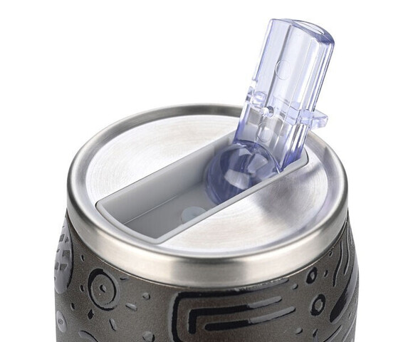 Estia Ποτήρι Θερμός Ανοξείδωτο Noir Echo με Καλαμάκι 500ml 01-22631