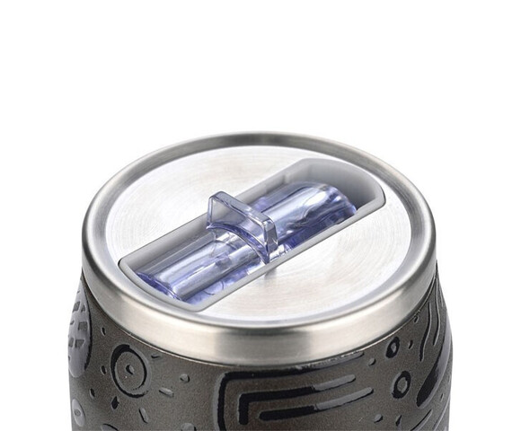 Estia Ποτήρι Θερμός Ανοξείδωτο Noir Echo με Καλαμάκι 500ml 01-22631