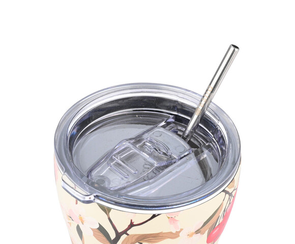 Estia Ποτήρι Θερμός Ανοξείδωτο Sakura Whisper με Καλαμάκι 350ml 01-22990