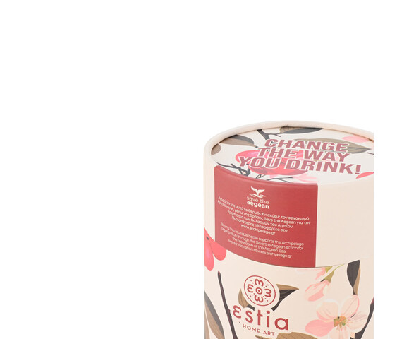 Estia Ποτήρι Θερμός Ανοξείδωτο Sakura Whisper με Καλαμάκι 350ml 01-22990