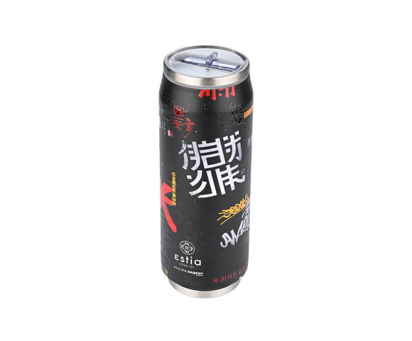 Estia Ποτήρι Θερμός Ανοξείδωτο Tokyo underground με Καλαμάκι 500ml 01-22648