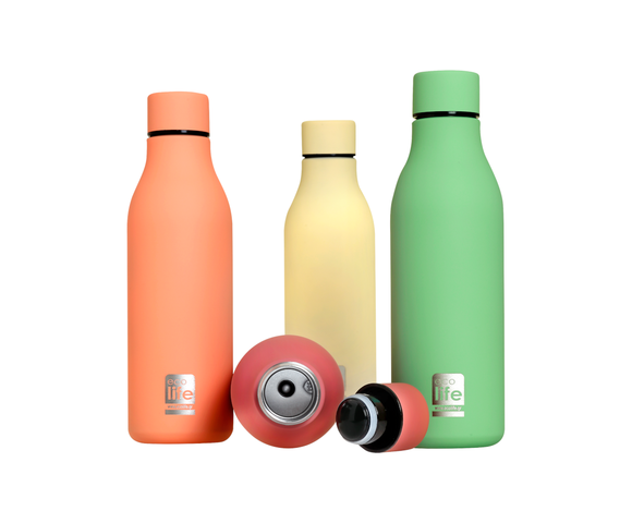 Ecolife Μπουκάλι Θερμός Ανοξείδωτο 550ml Cream