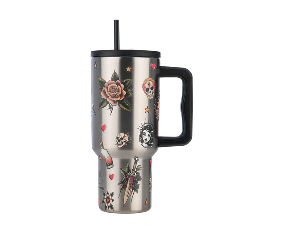 Estia  Θερμός  Straw Tumbler XL SAVE THE AEGEAN  900ml Old School - 01-32050