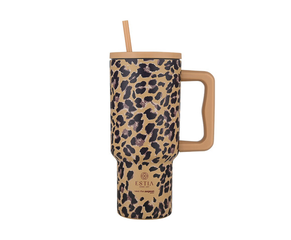 Estia  Θερμός  Straw Tumbler XL SAVE THE AEGEAN  900ml Spotted Prowl - 01-34849
