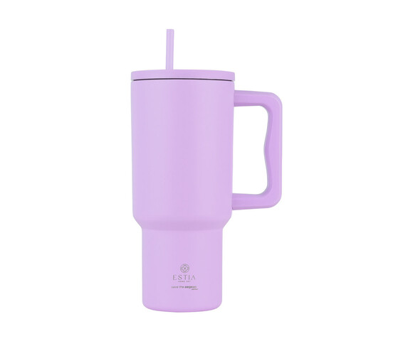 Estia  Θερμός  Straw Tumbler XL SAVE THE AEGEAN  900ml Levander Purple  01-32159