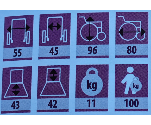 Alfacare Αμαξίδιο Τουαλέτας – Μπάνιου Πτυσσόμενο AC–32F