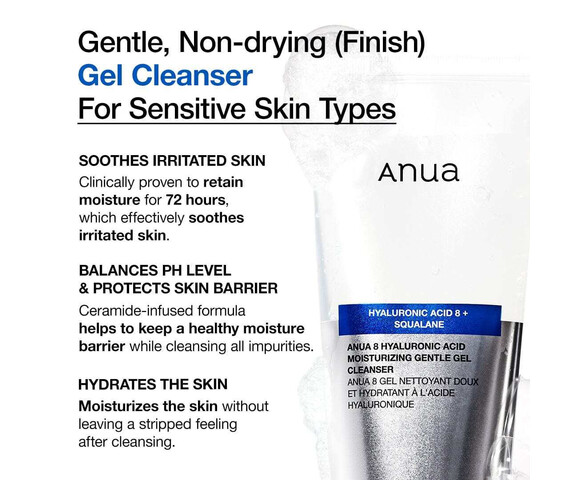Anua 8 Hyaluronic Acid Hydrating Gentle Foaming Cleanser- Απαλός καθαριστικός αφρός με 8 τύπους υαλουρονικού