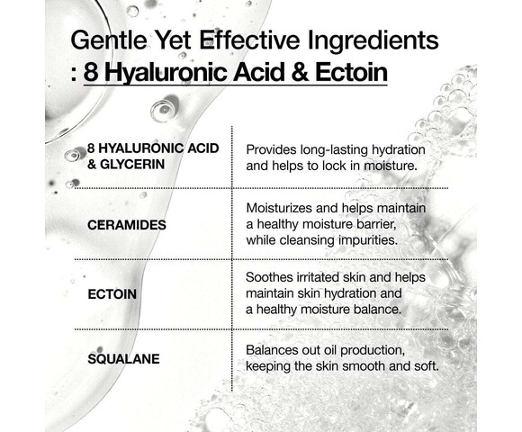 Anua 8 Hyaluronic Acid Hydrating Gentle Foaming Cleanser- Απαλός καθαριστικός αφρός με 8 τύπους υαλουρονικού