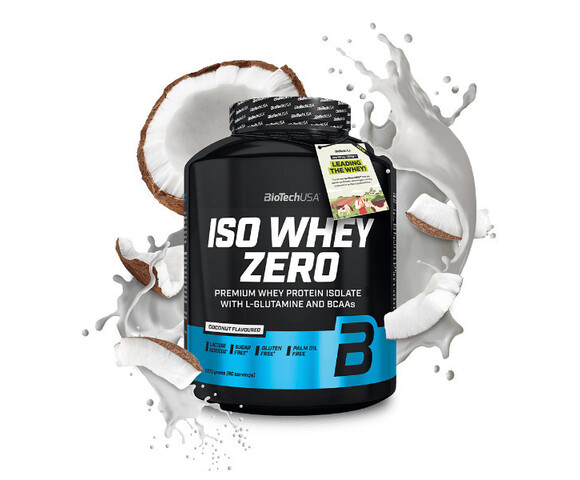 Biotech USA Iso Whey Zero Lactose Redused Βιολογική Πρωτεΐνη Ορού Γάλακτος Χωρίς Γλουτένη με Γεύση Coconut 1816gr