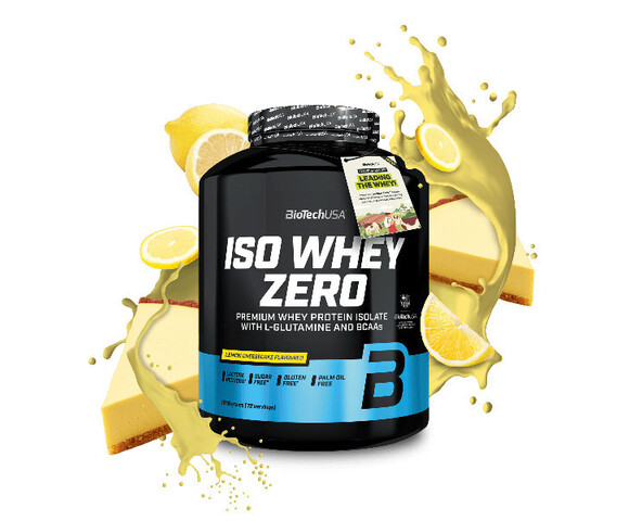 Biotech USA Iso Whey Zero Lactose Redused Πρωτεΐνη Ορού Γάλακτος Χωρίς Γλουτένη με Γεύση Lemon Cheesecake 1816gr
