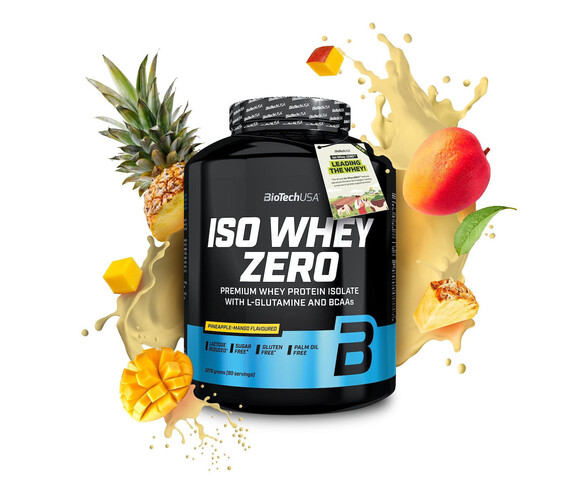 Biotech USA Iso Whey Zero Lactose Redused Πρωτεΐνη Ορού Γάλακτος Χωρίς Γλουτένη με Γεύση Pineapple Mango 1816gr