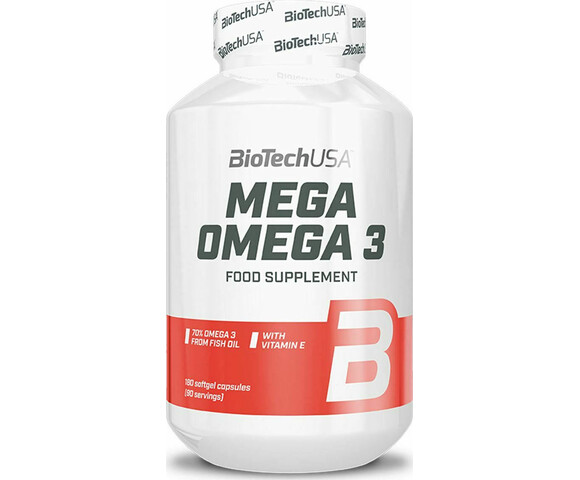 Biotech USA Mega Omega 3 Ιχθυέλαιο 1000mg 180 κάψουλες