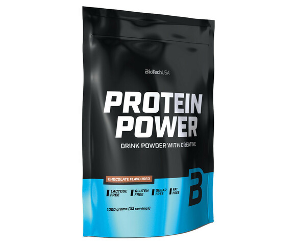 Biotech USA Protein Power με Κρεατίνη Χωρίς Γλουτένη & Λακτόζη με Γεύση Σοκολάτα 1kg