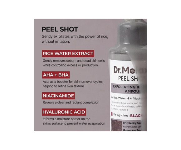 Dr. Melaxin Peel Shot Exfoliating Black Rice Απολεπιστικό Προσώπου σε Ορό 80ml