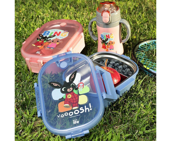 Ecolife Παιδικό Παγούρι Θερμός Ανοξείδωτο με Καλαμάκι Ροζ 300ml It's A Bing Thing