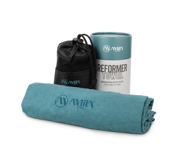 AMILA Πετσέτα Γυμναστηρίου με Μικροΐνες και Θήκη Μεταφοράς Πράσινη 96910