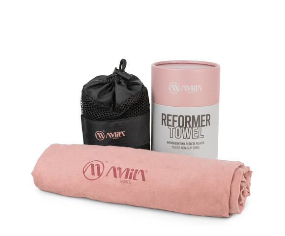 AMILA Πετσέτα Γυμναστηρίου με Μικροΐνες και Θήκη Μεταφοράς Ροζ 96911